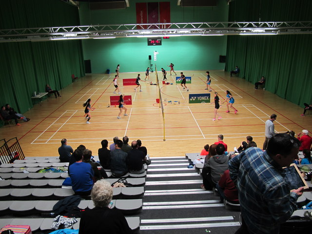 Badminton playing court