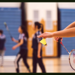 Play badminton indoor